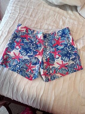 Lilly Pulitzer She She Shells Vibrant Pink Starfish Callahan Shorts size 4